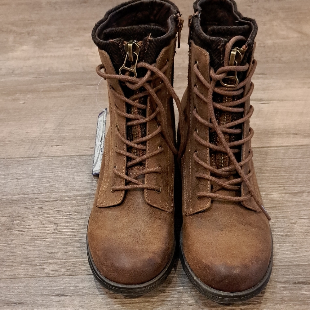 White Mountain Brown Combat Boots